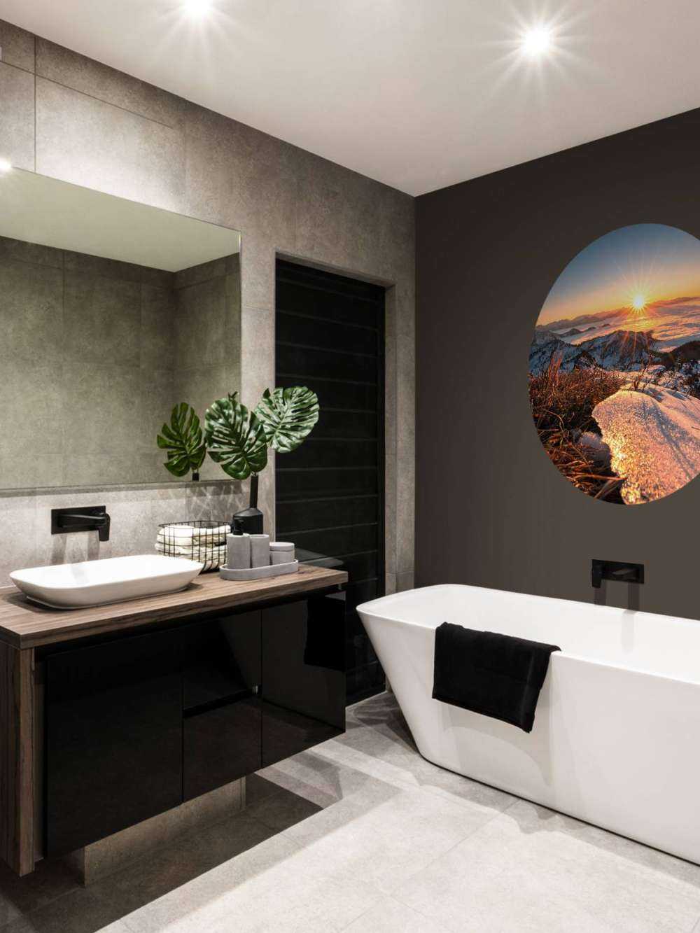 Le soleil du matin sur la prairie de montagne scintillante