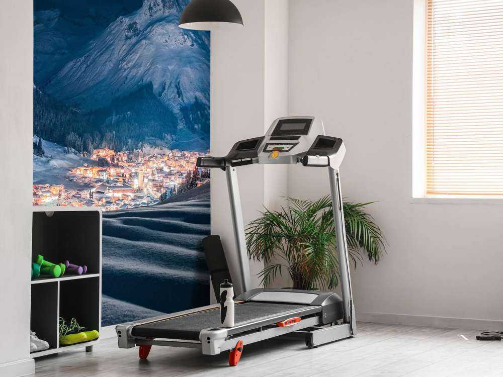 Village d'hiver sous la lumière de la lune dans une vallée alpine.