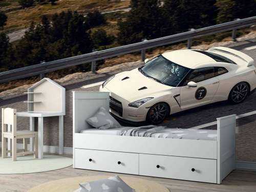 Nissan GT-R sur route de montagne
