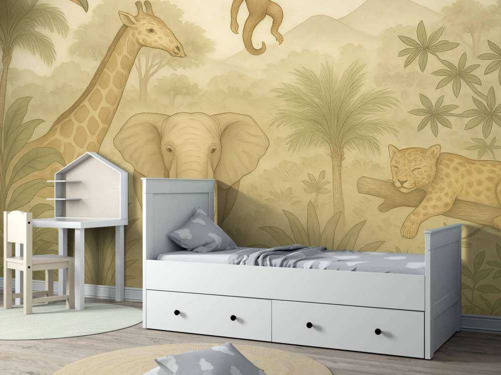 Amis de la jungle en sépia