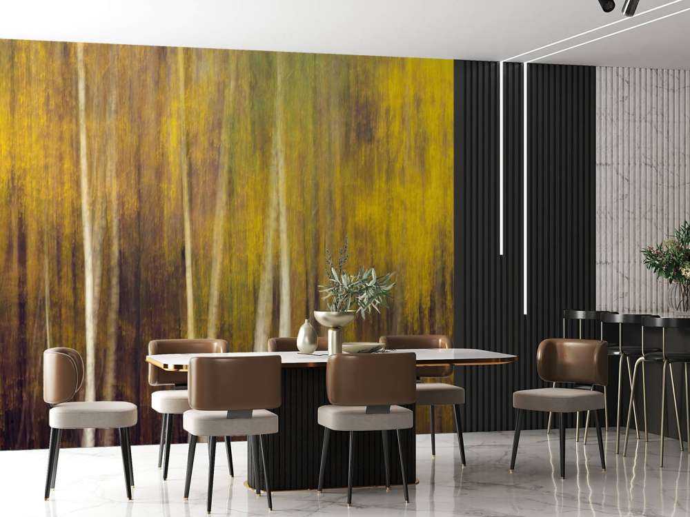 Forêt d'automne en mouvement