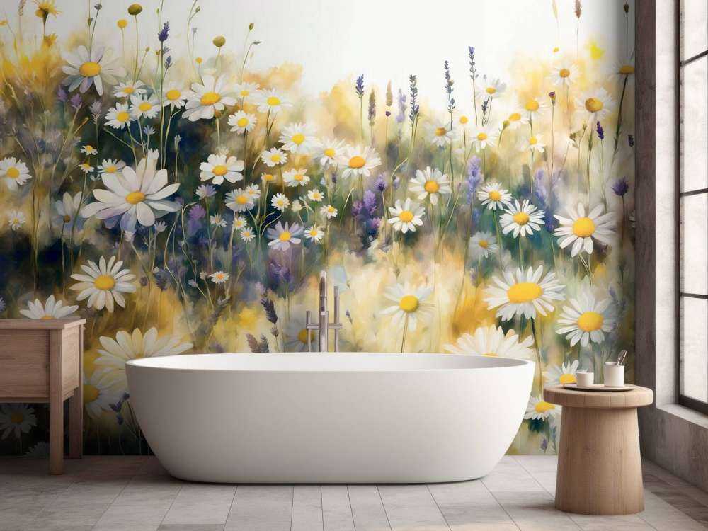 Prairie de Marguerites Silencieuses Jaunes