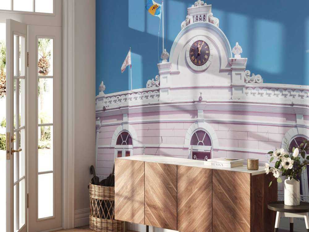 Bâtiment à colonnades à la Barbade.