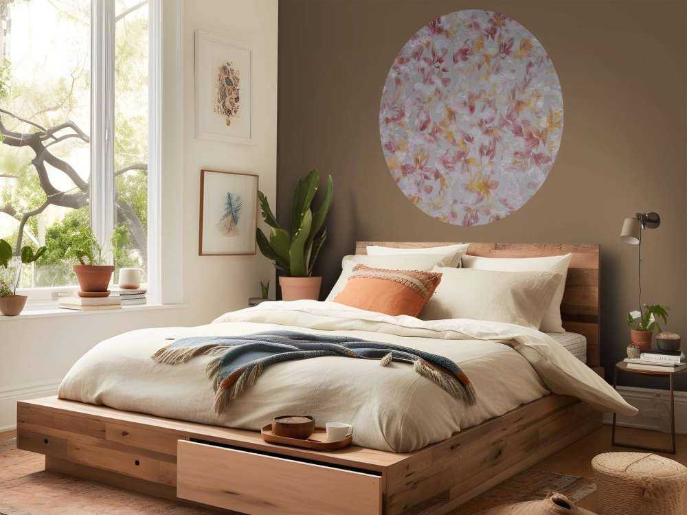 Fleurs sur fond gris