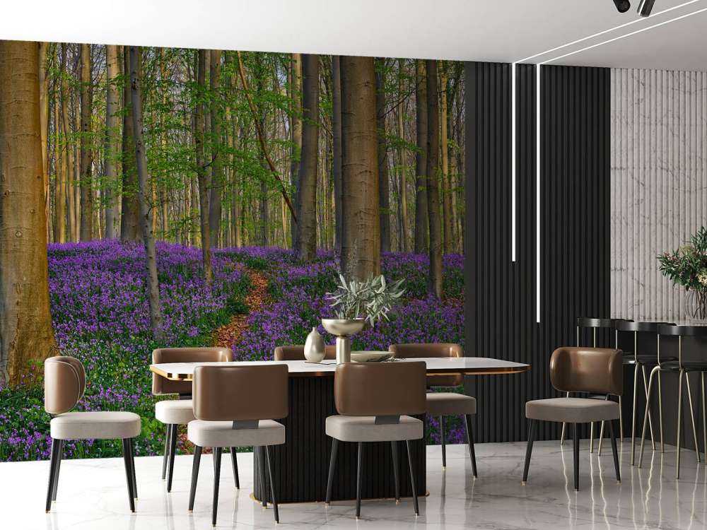 Joli chemin à travers la forêt