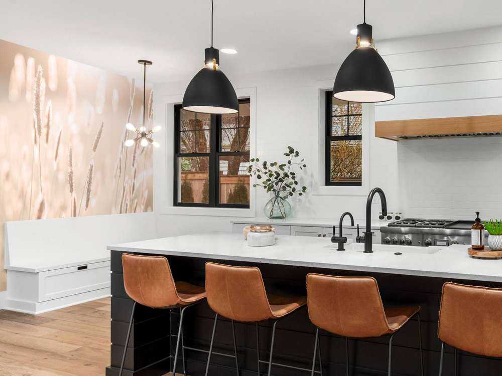 Lumière du soleil à travers la prairie