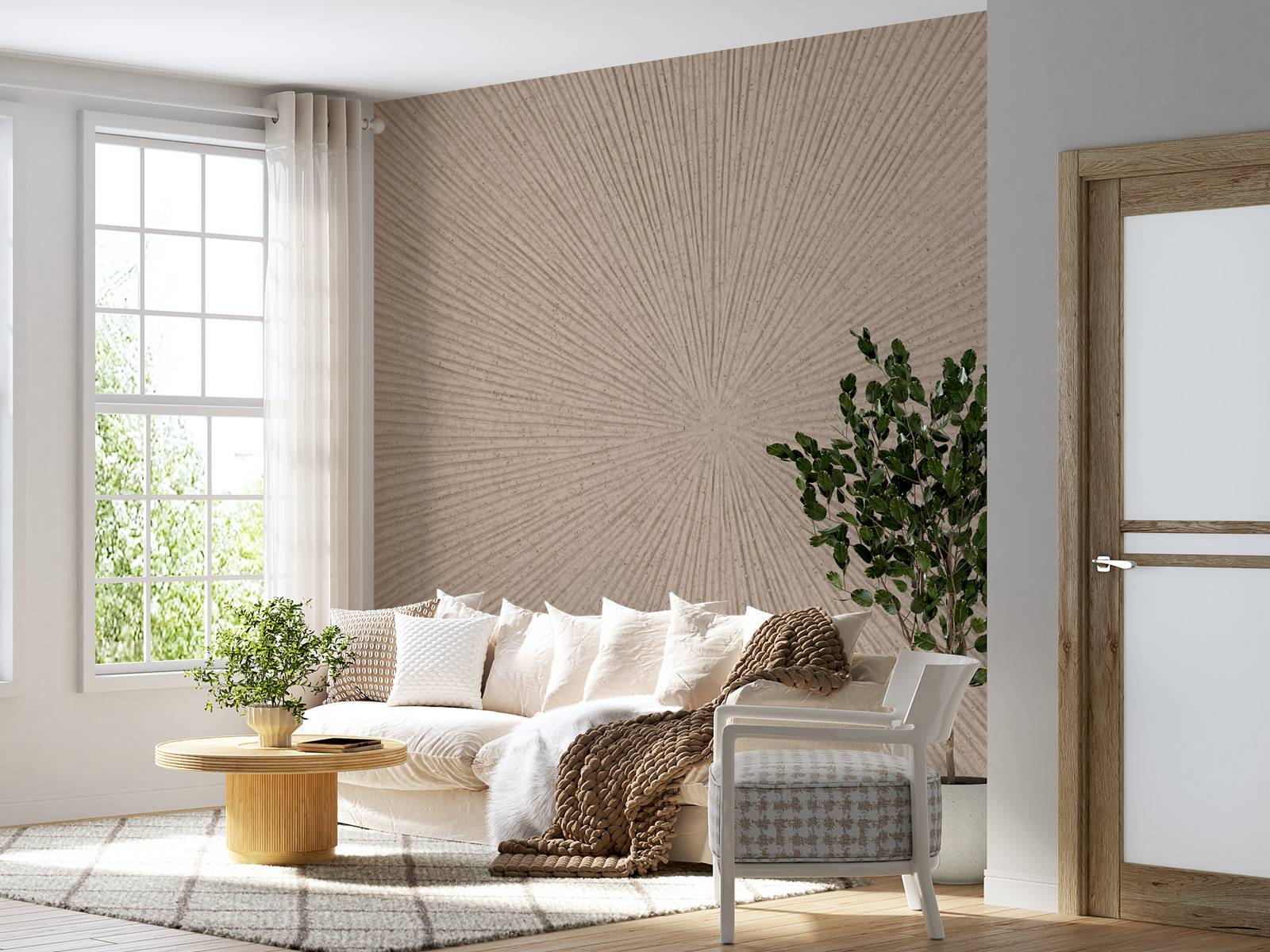 Lignes texturées en beige