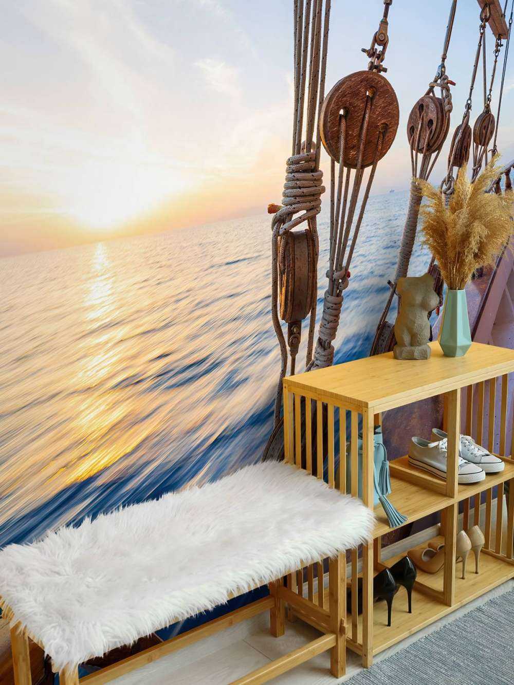 Voilier au coucher du soleil