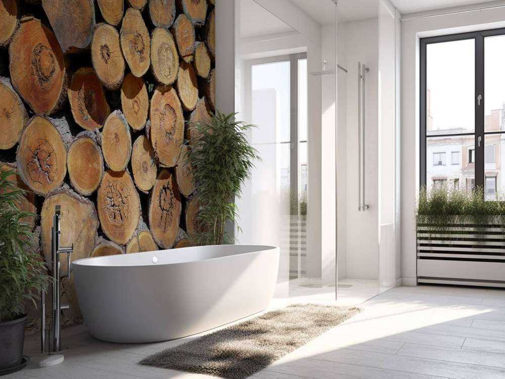 Pile de troncs d'arbres