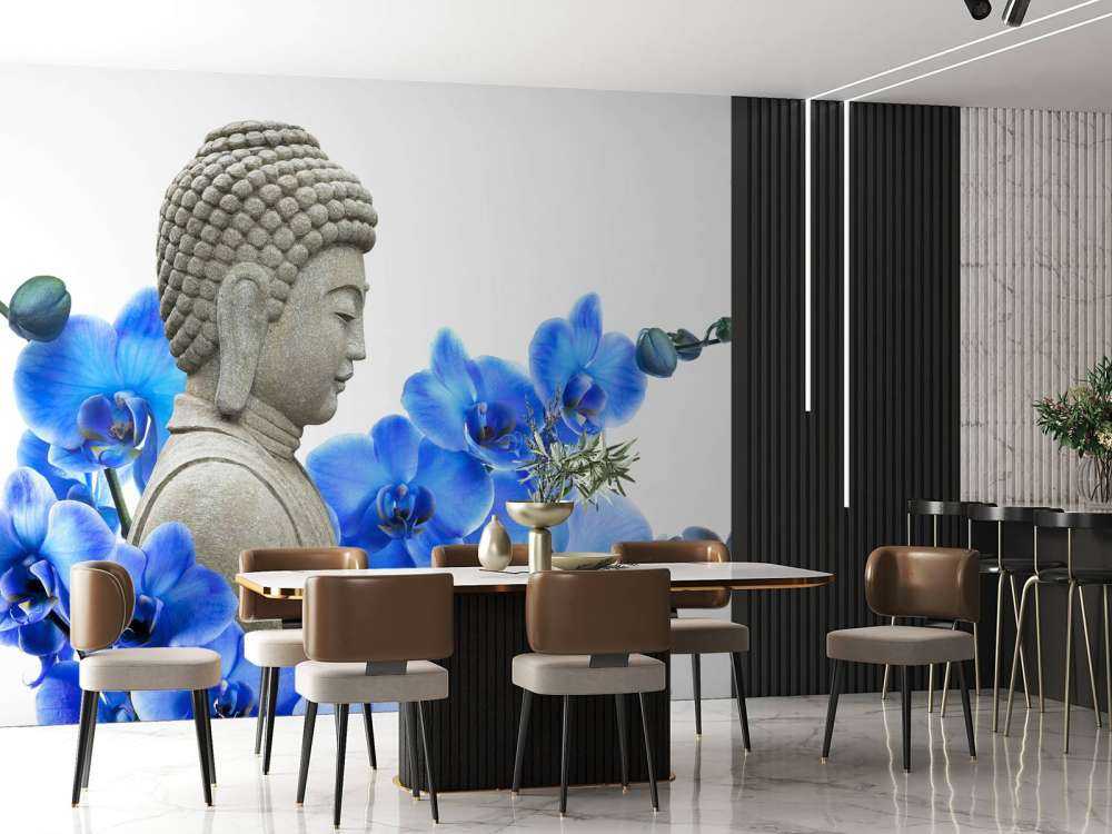 Bouddha et les orchidées