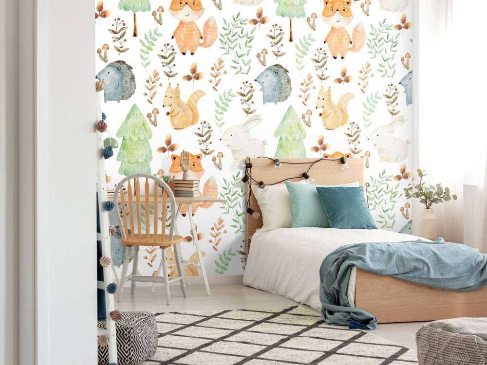 Aquarelle des animaux de la forêt