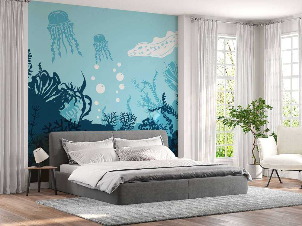 Le monde sous-marin bleu