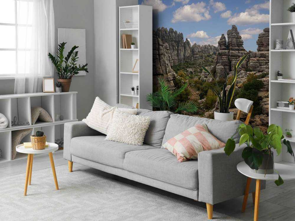 Roches avec ciel bleu