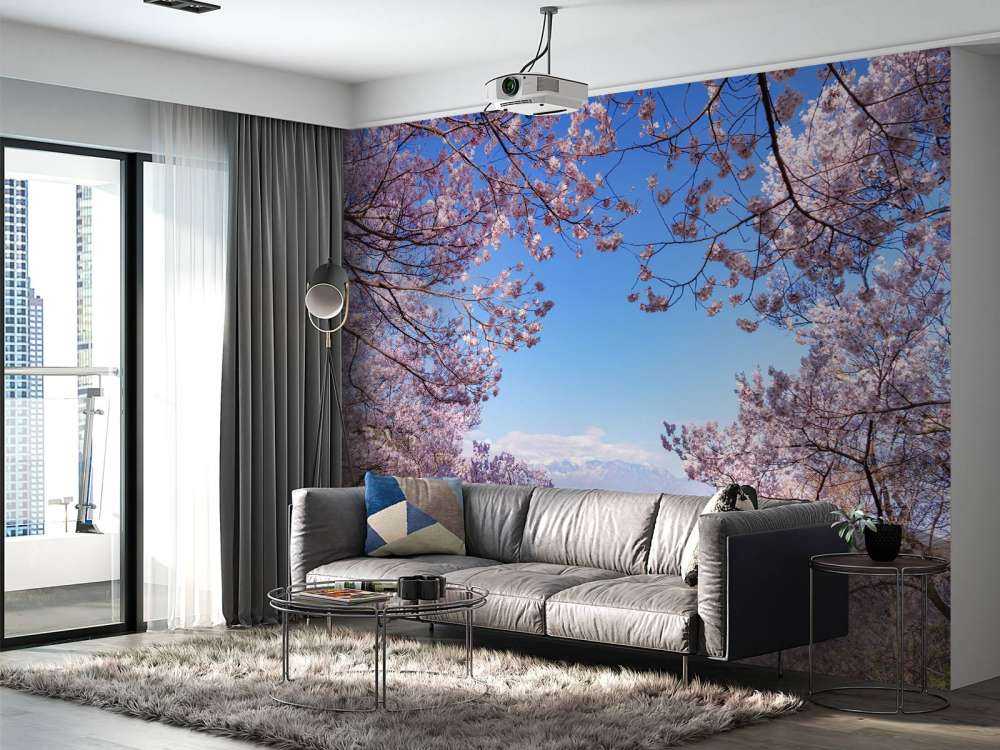 Fleurs roses en montagnes