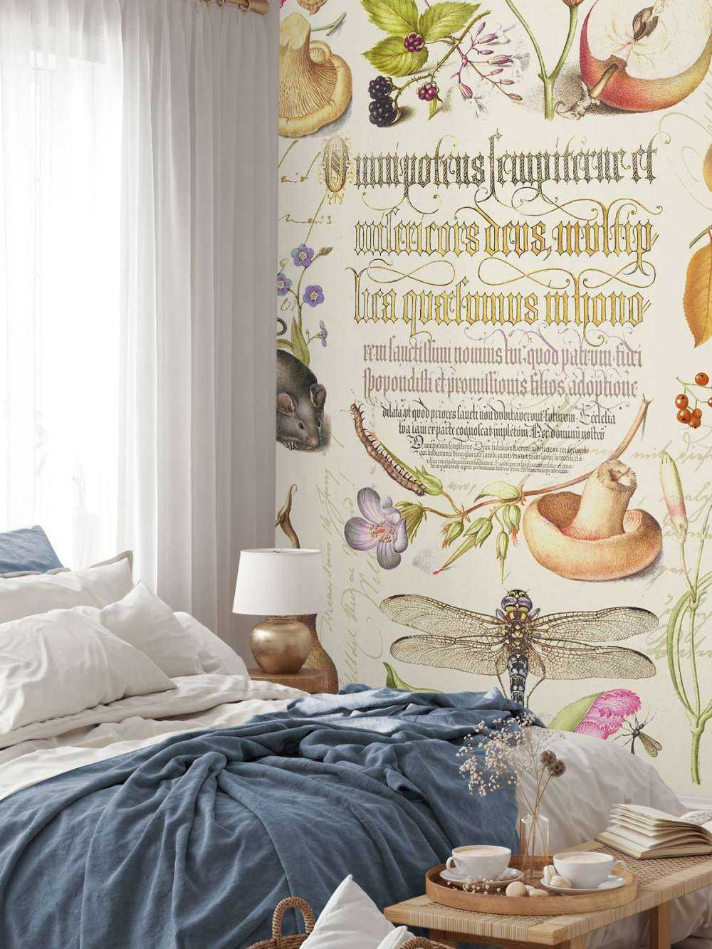 Botanical treasures by joris hoefnagel with plants fruits and calligraphy iii