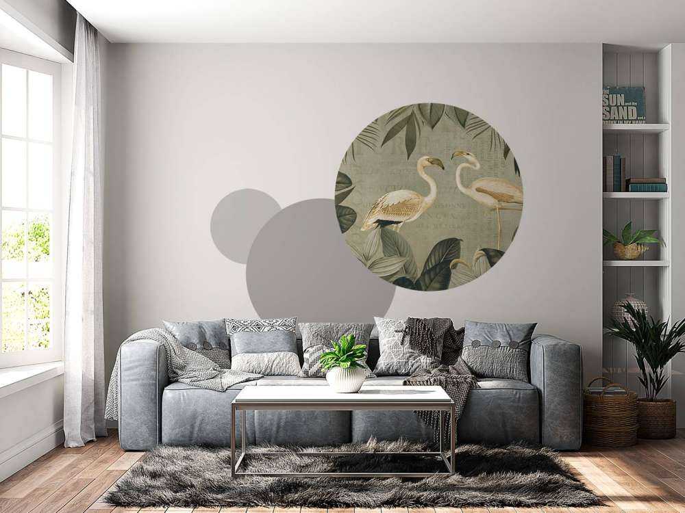 Oasis flamant vintage et ancien texte