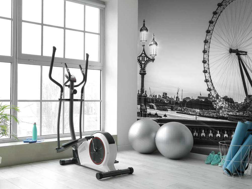 Grande roue en noir et blanc