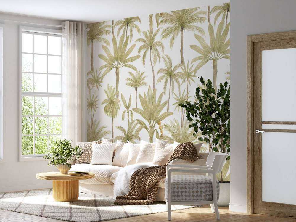 Arbres tropicaux en aquarelle