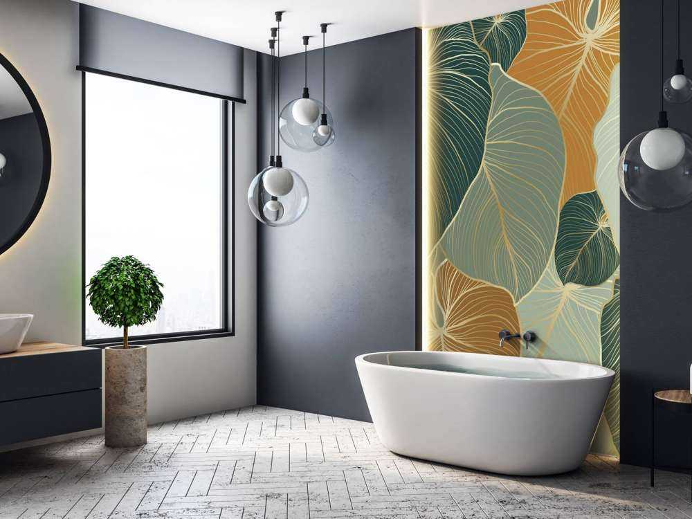 Feuilles couleur cuivre