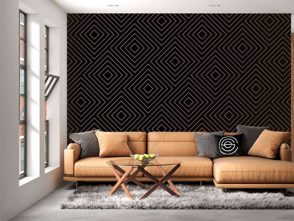 Motif en chevron, noir