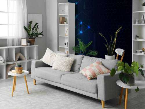 Hexagones lumineux abstraits