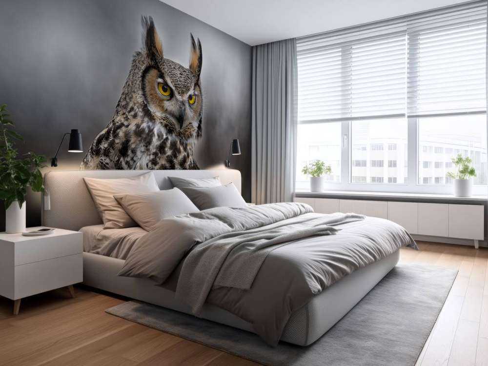 Chouette à plumes brunes