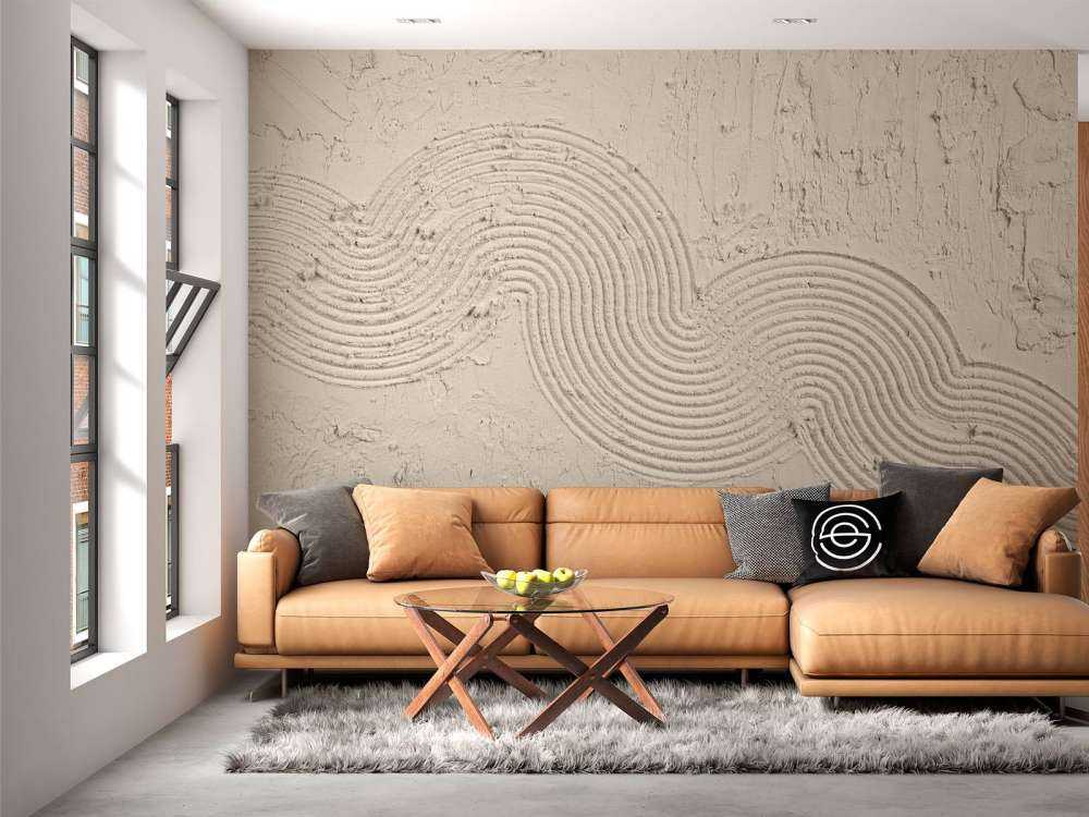 Texture jardin zen en lin