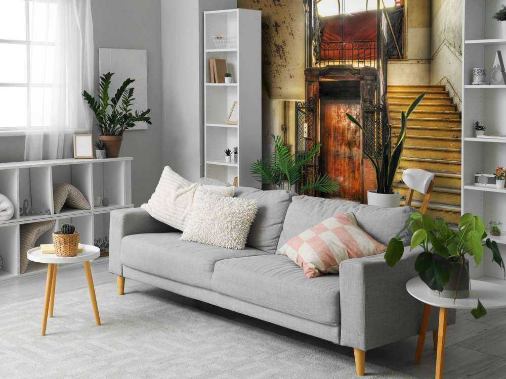 Hall d'hôtel abandonné