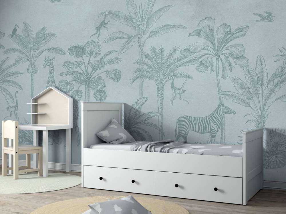 Animal tropical jungle bleu