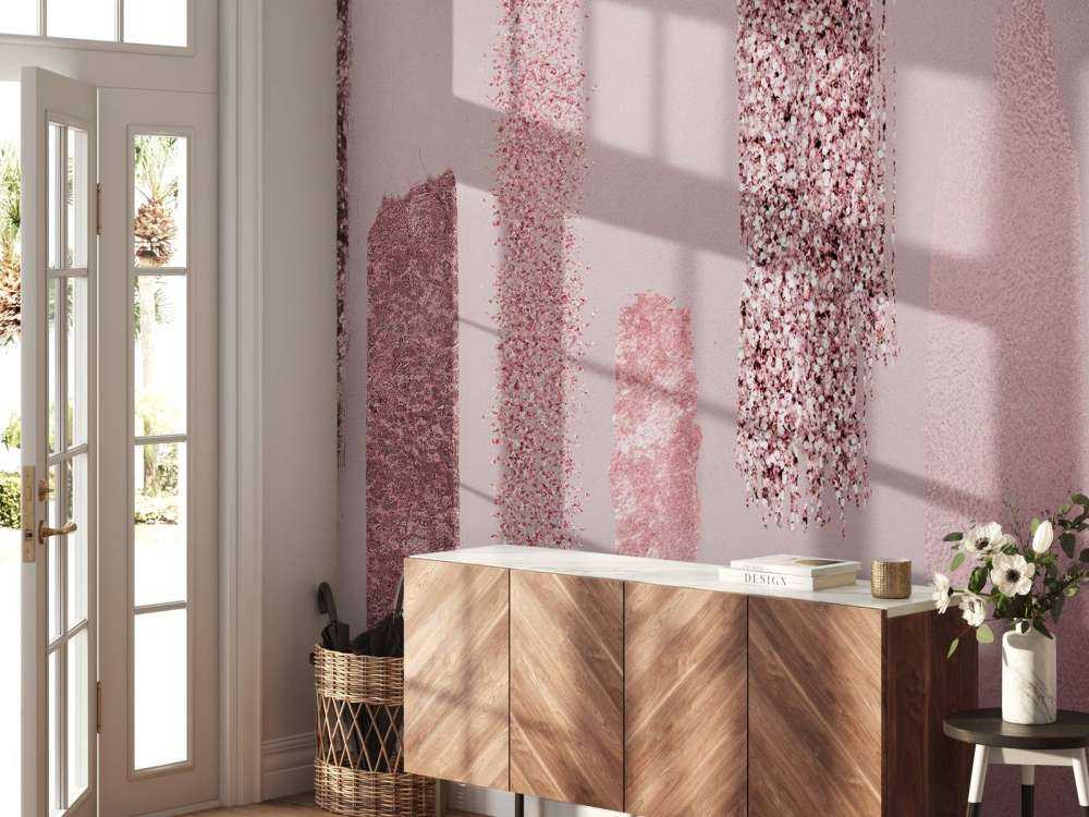 Rose gold glamour stripes