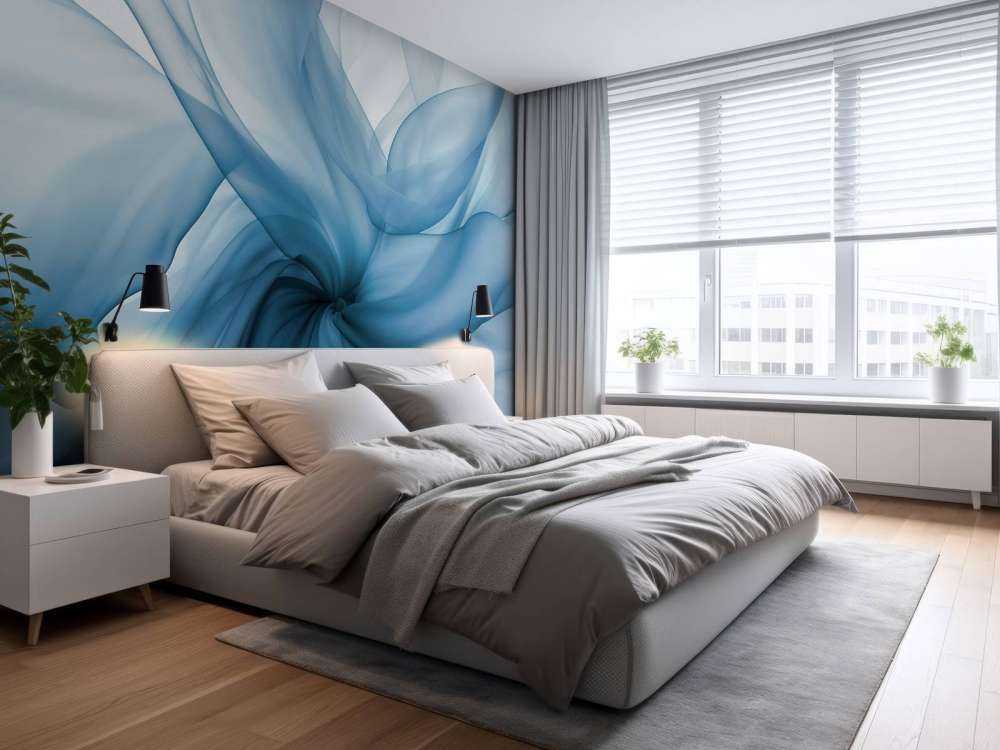 Flux tranquille abstrait dimension bleu marine