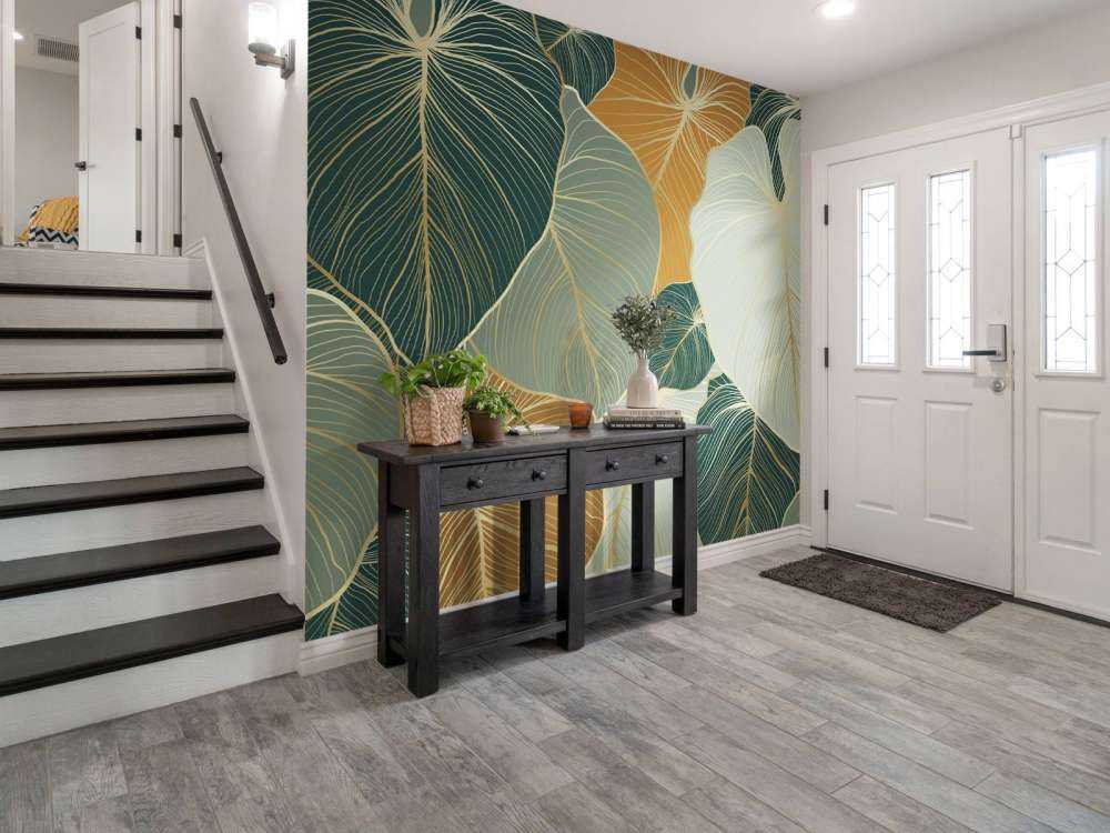 Feuilles couleur cuivre