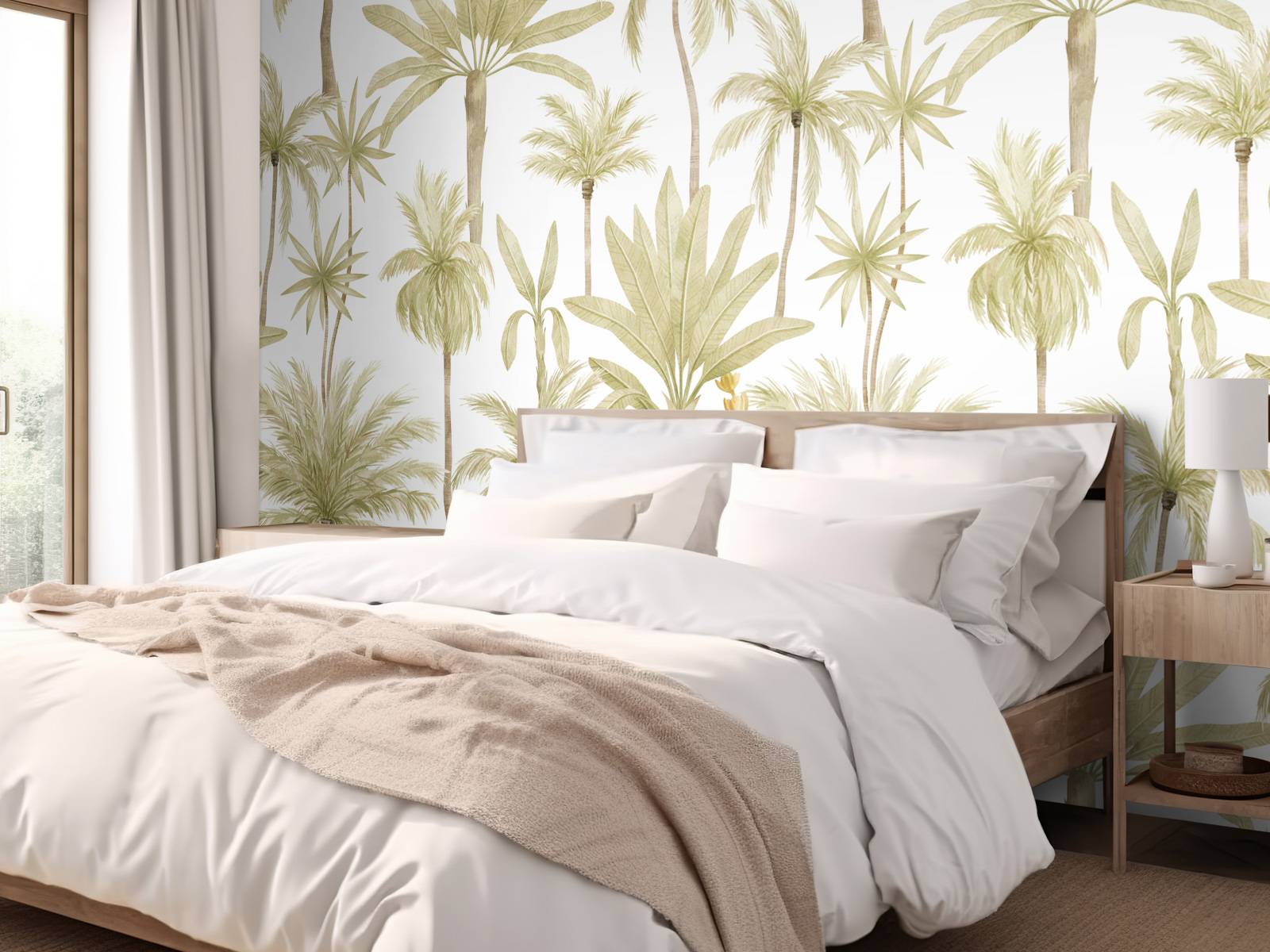 Arbres tropicaux en aquarelle