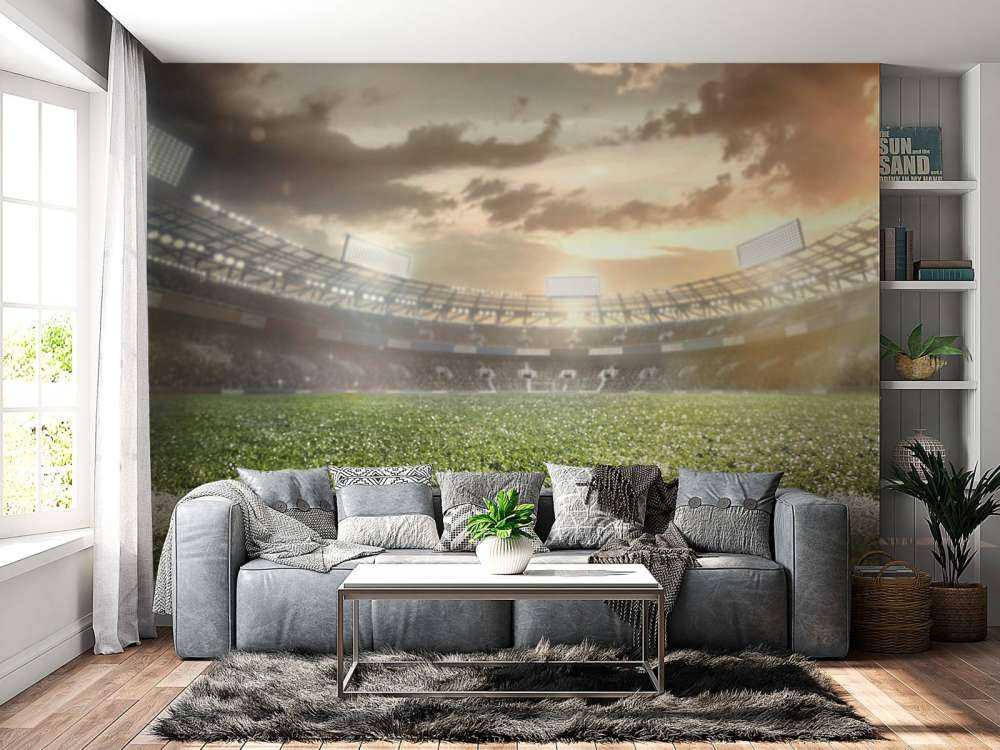 Stade avec gazon artificiel