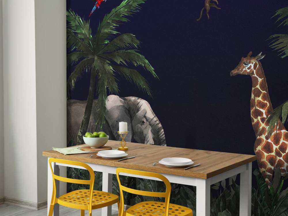 Les animaux de la jungle la nuit