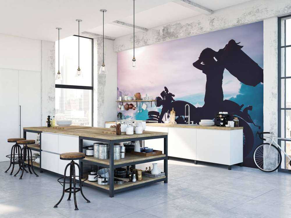 Motocycliste silhouette