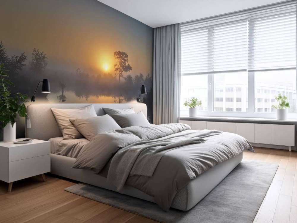 Lever de soleil brumeux