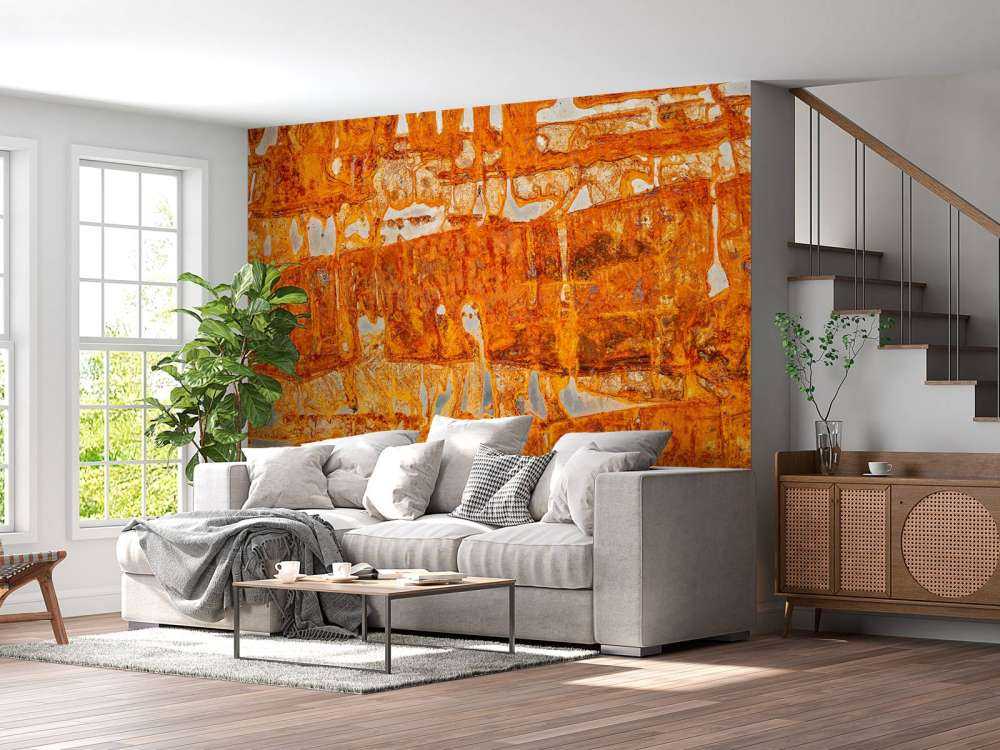 Rouille sur une feuille de métal