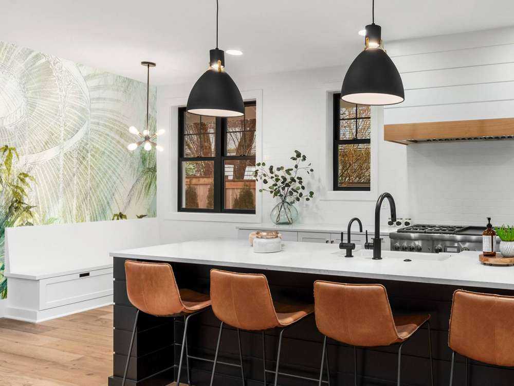 Verrière avec plantes tropicales