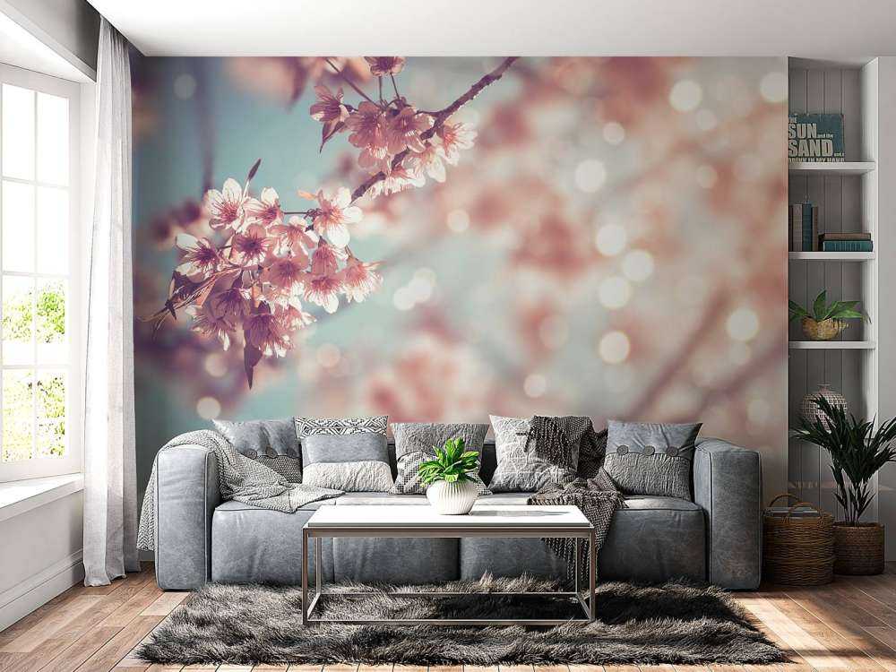 Gros plan sur la branche fleurie