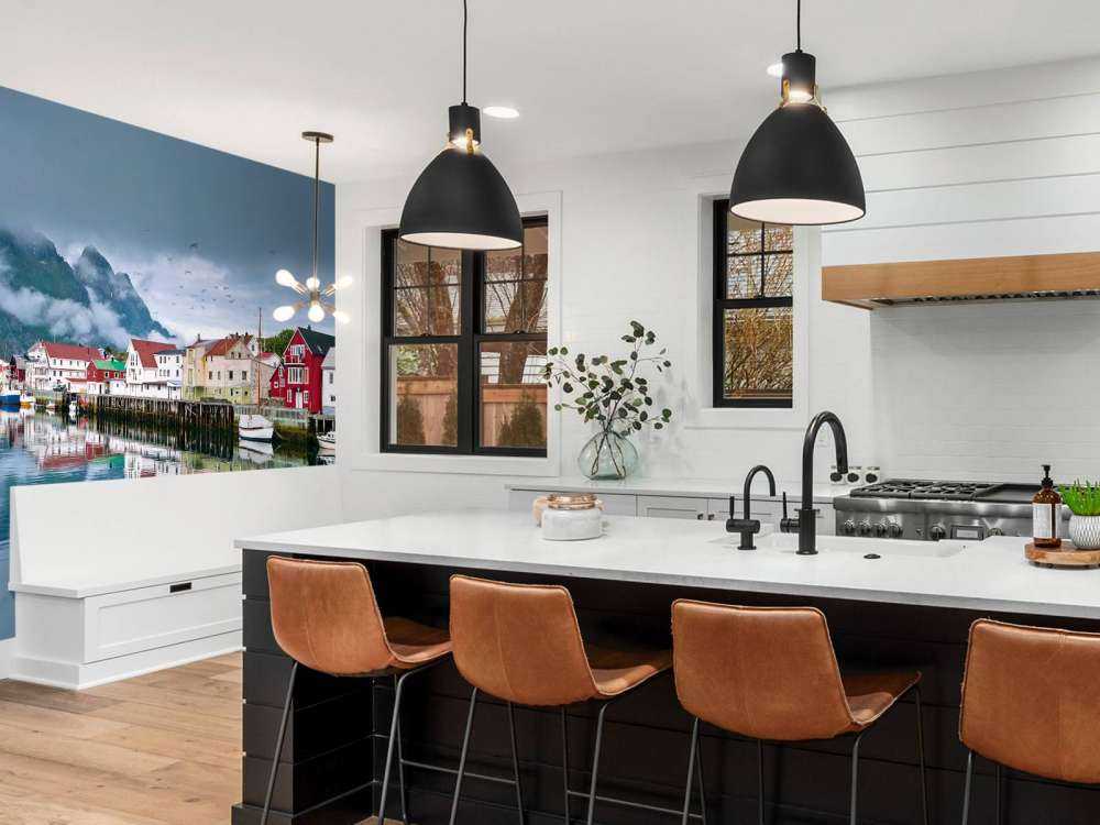 Maisons dans les îles Lofoten