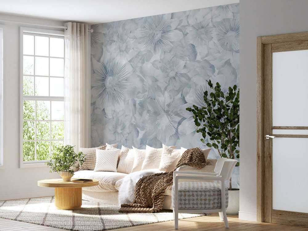 Élégance Aquarelle Botanique Lune Bleue