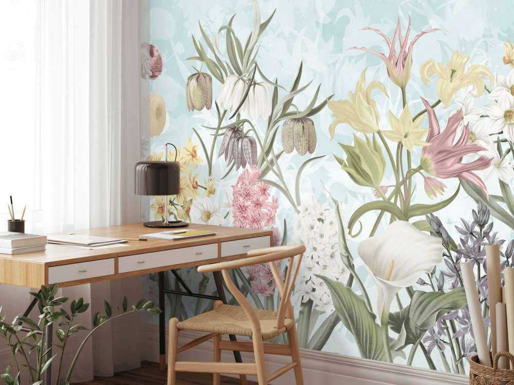 Fleurs de printemps - Aqua brumeux