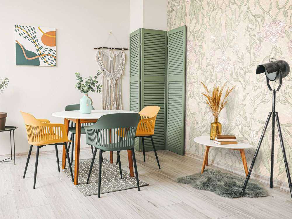 Damas floral Morris - pêche fuzz