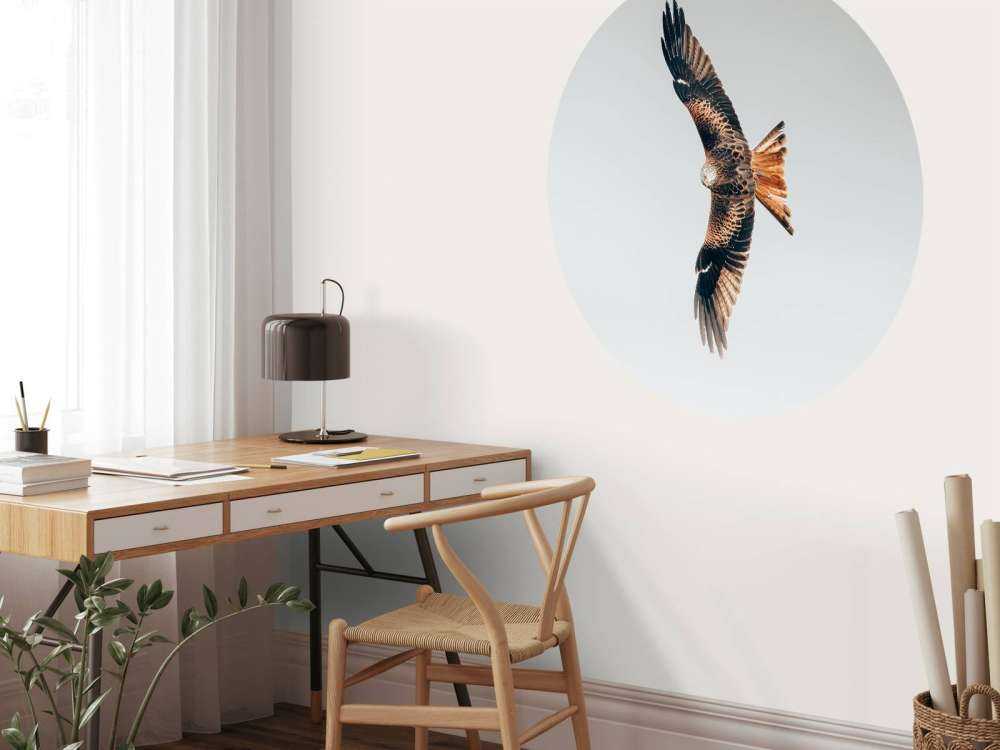 Cerf-volant rouge aux ailes déployées