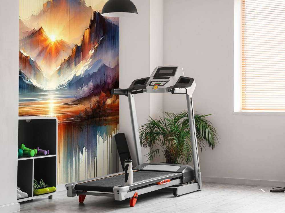 Paysage de montagnes abstraites à l'aquarelle