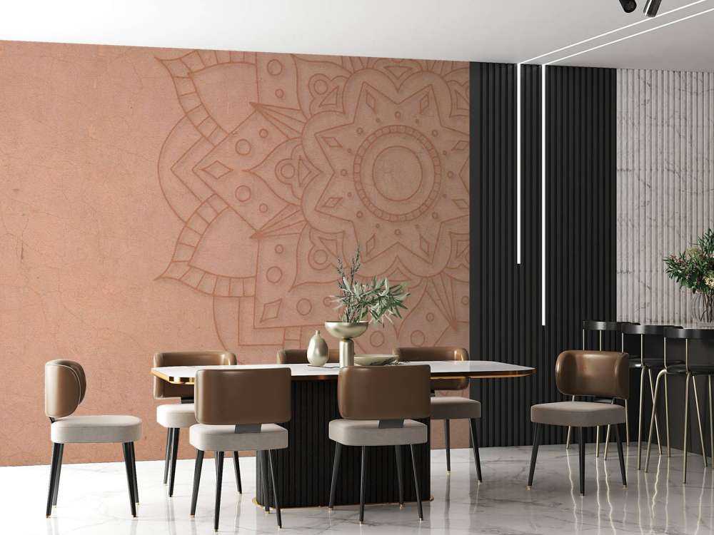 Mandala géométrique terreux