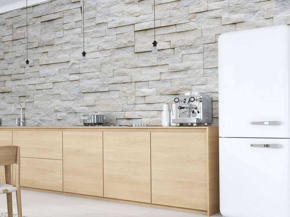 Mur en pierre moderne