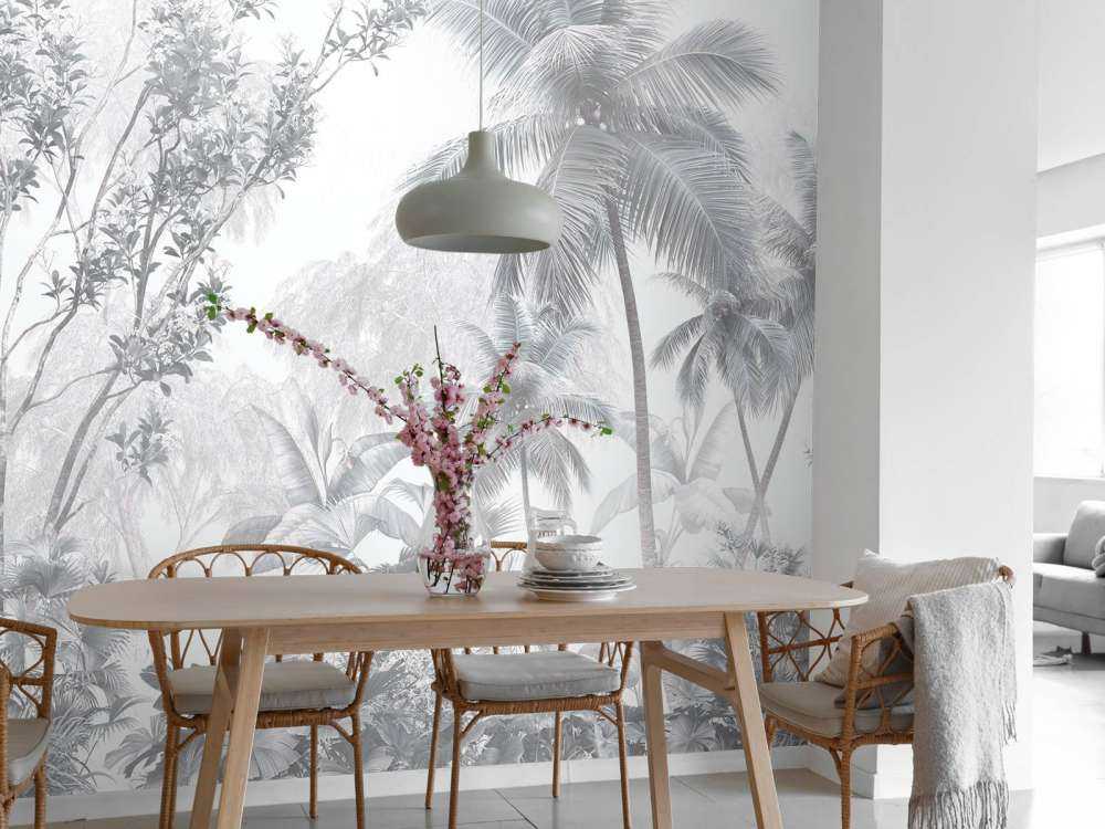 Palmiers de brume tropicaux