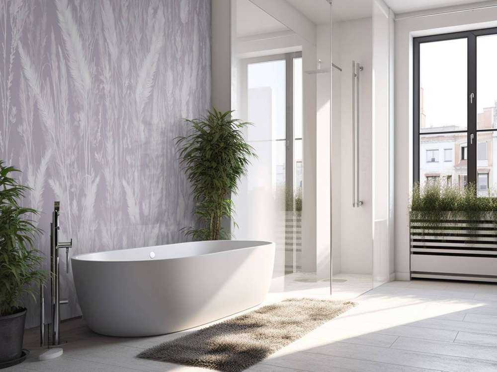 Mur de graminées de champ - violet